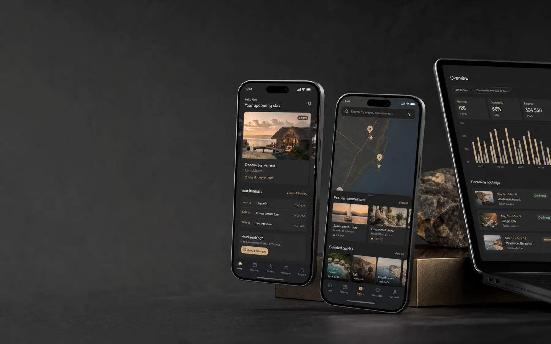 Premium mobile application interface